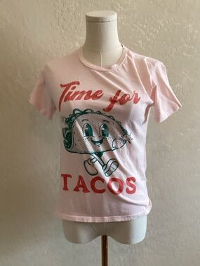 Girls' Pink 'Time for Tacos' Graphic Tee